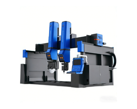 Máquina CNC de cinco eixos dupla em ação – Serrando e esculpindo uma mini banheira